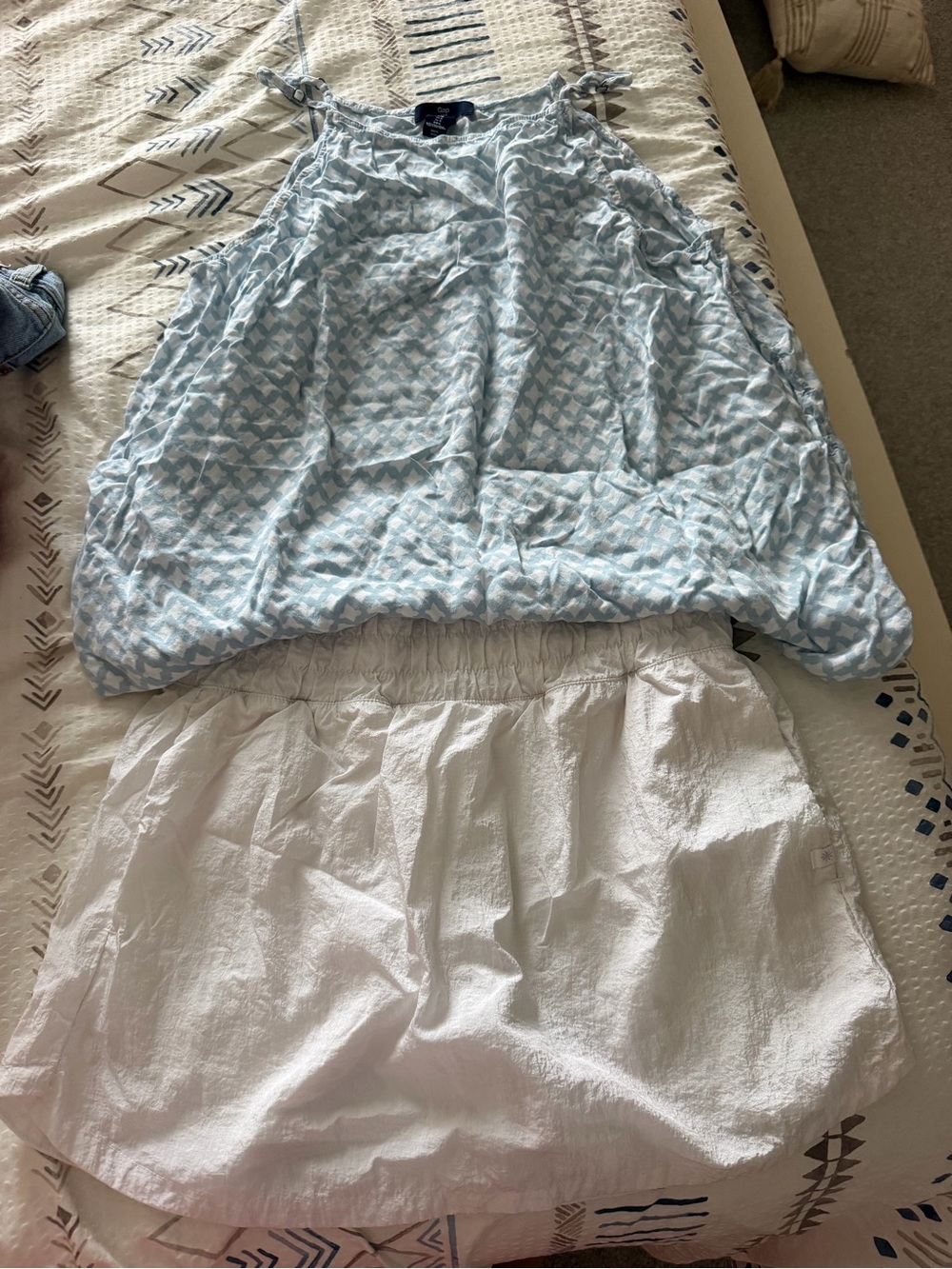 Athleta White Skort and Gap Tank